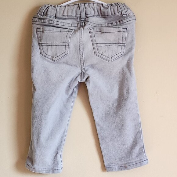 The Childrens Place Light Colored Jeans With Adjustable Waist Size 12-18 Months - Picture 4 of 8
